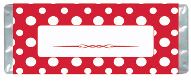 Multi-Purpose Red & White Polka Dot Candy Bar Wrapper - Sweet Overtures