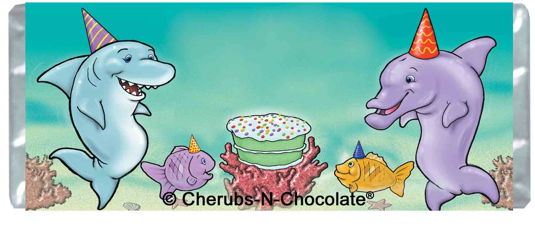 Under the Sea at an Ocean Party Birthday Candy Bar Wrapper - Sweet Overtures