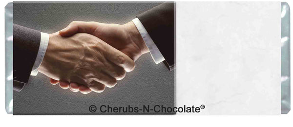 Business Handshake Candy Bar Wrapper for Marketing (Special Order) - Sweet Overtures