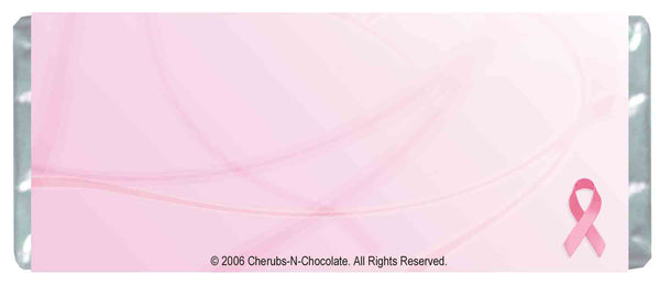 Pink Ribbon Breast Cancer Awareness Candy Bar Wrapper for Fundraising (Special Order) - Sweet Overtures