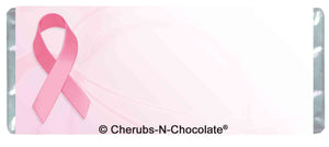 Pink Ribbon Breast Cancer Awareness Candy Bar Wrapper for Fundraising (Special Order) - Sweet Overtures