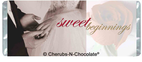 Sweet Beginnings Candy Bar Wrapper for Weddings or Showers - Sweet Overtures
