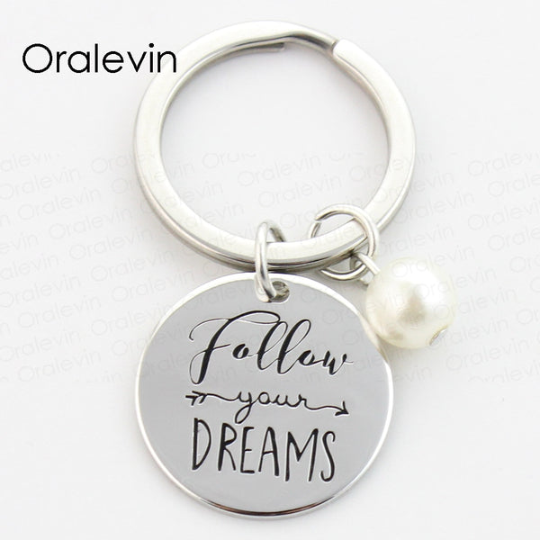 FOLLOW YOUR DREAMS Arrow Charms Keychain - Sweet Overtures